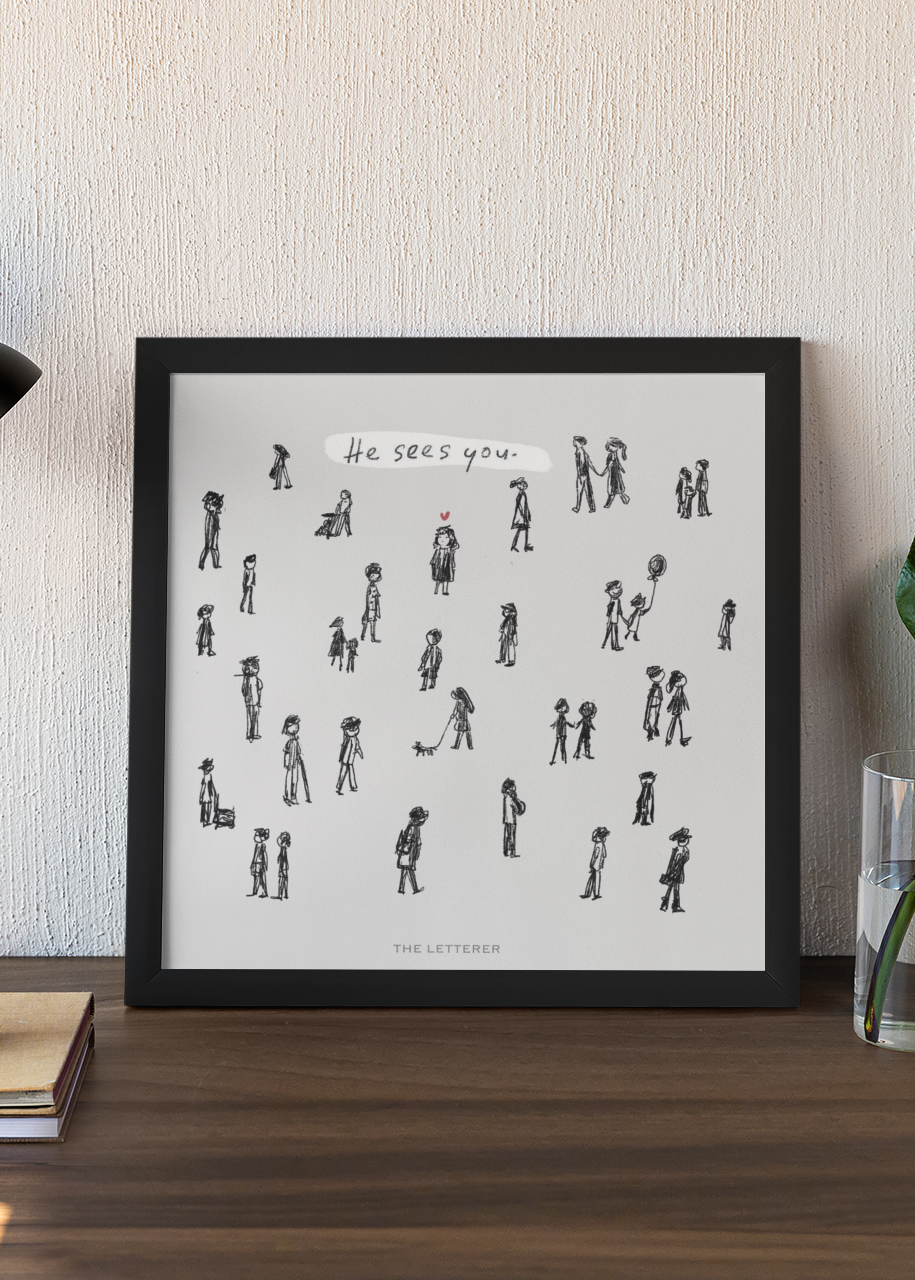 He Sees You Art Frame