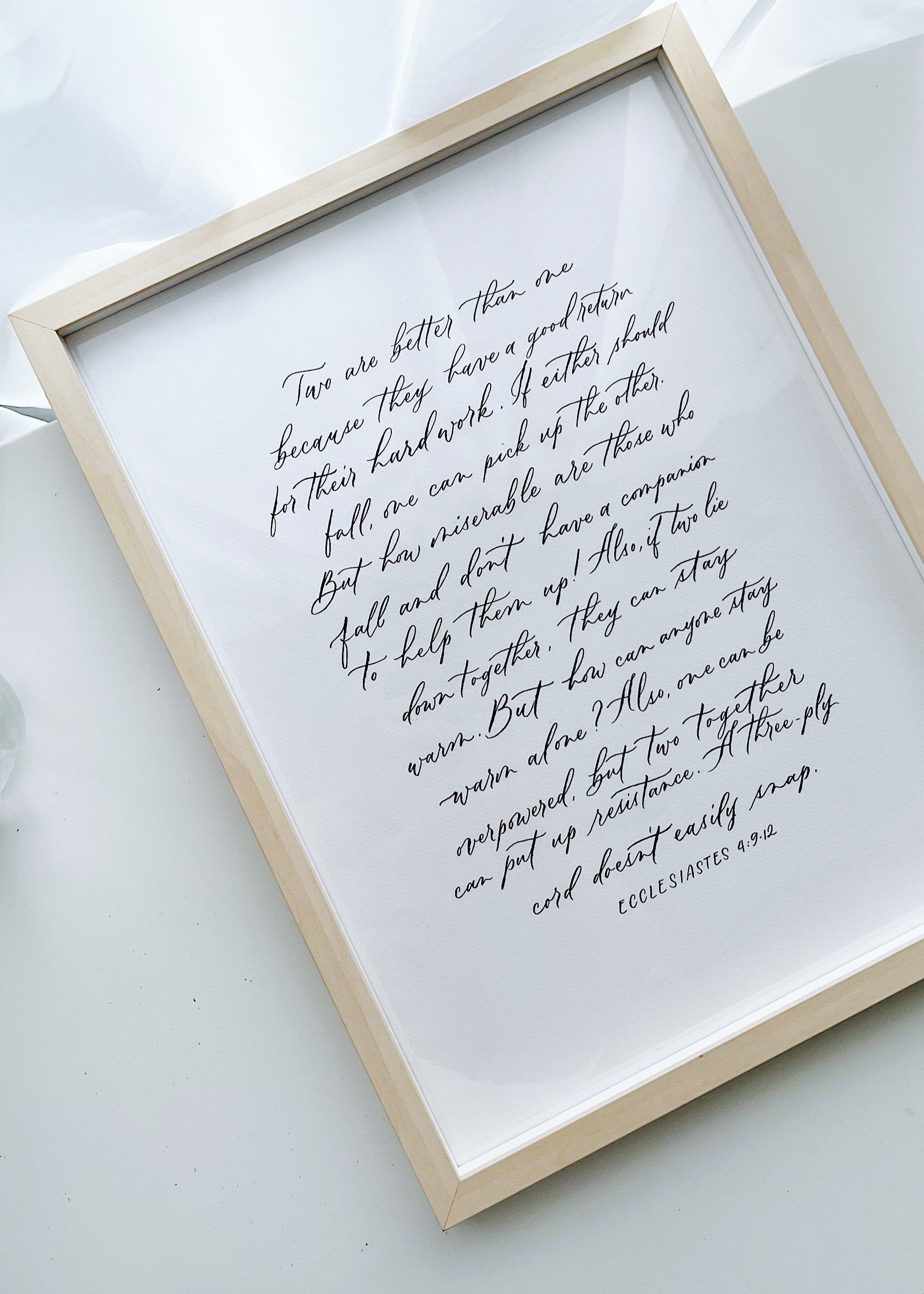 Scripture Lettering Framed Framed Scripture Custom Calligraphy – Likha UAE