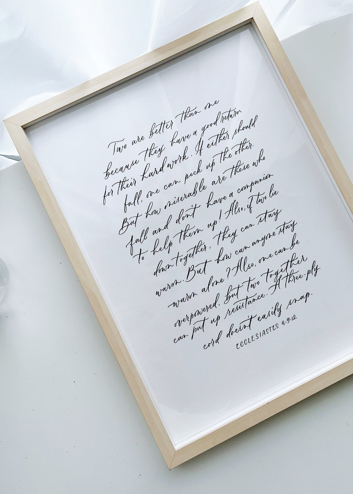 Framed Scripture Custom Calligraphy