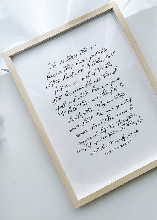 Framed Scripture Custom Calligraphy