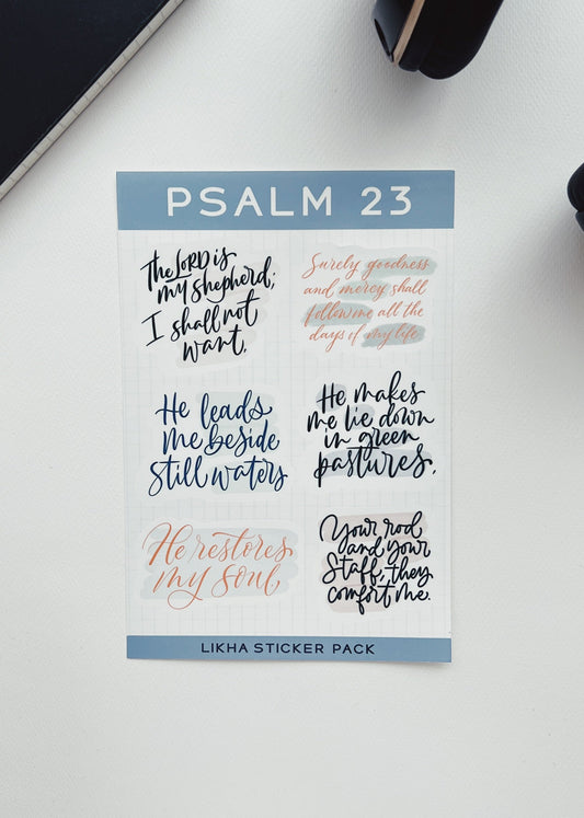 Psalm 23 Sticker Sheet