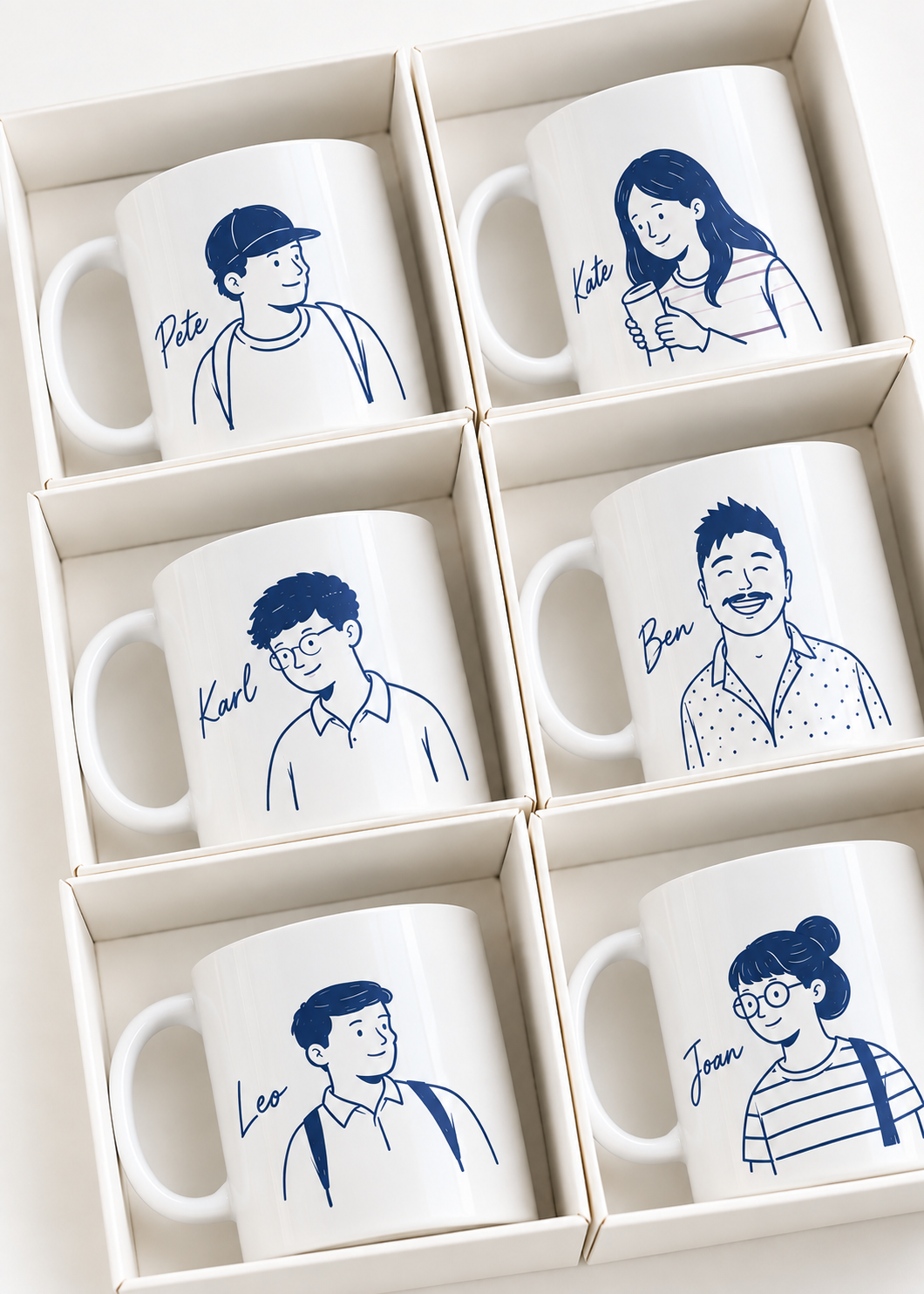 Personalized Line-Art Portrait Mug