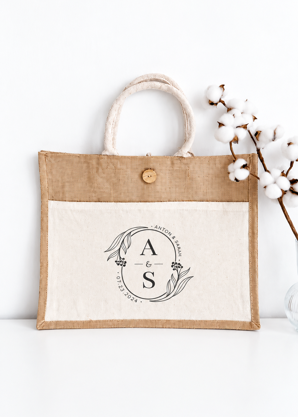 Jute Cotton Canvas Bag