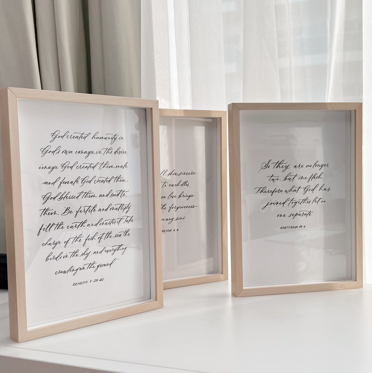 Scripture Lettering Framed Framed Scripture Custom Calligraphy – Likha UAE