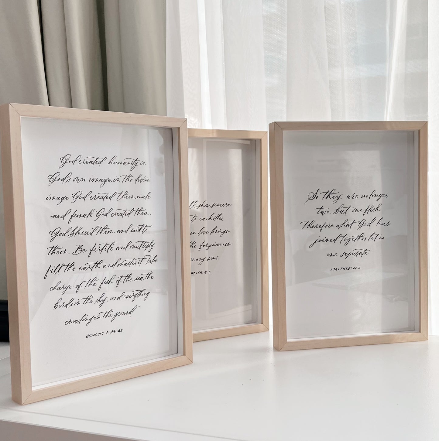 Framed Scripture Custom Calligraphy