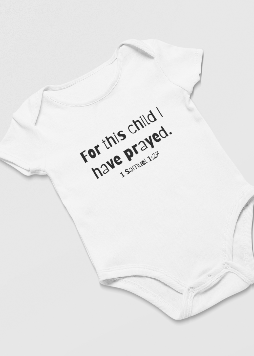 For This Child I Have Prayed Short-Sleeved Bodysuit